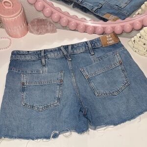 We The Free Light Blue Jean Shorts